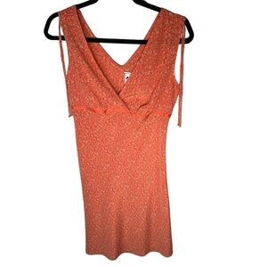 DBY Vintage Floral Fit & Flare Dress Orange Size 7 / 8
